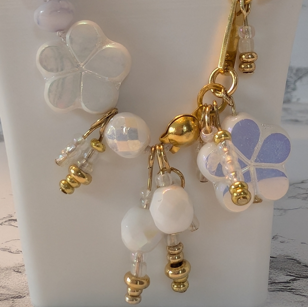 Blue Opal, Czech Glass, And Gold-Plated Bead Necklace - Picture 12 of 13
